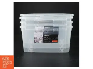Plastik opbevaringsbokse, 3 stk fra Plast Team (str. 28 x 25. x 13. cm. 3 styk)