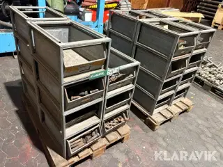 Bolte og møtrikker inklusiv Opbevaringskasser - assorterede størrelse og type