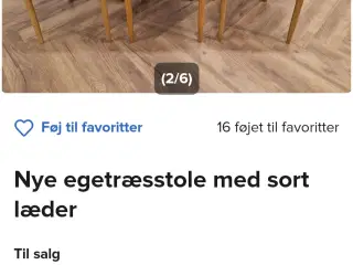TILBUD spisebordsstole egetræ 🙂
