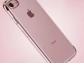 Rosaguld silikone cover til iPhone 6 6s 7 8 X XS 