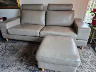 Umbria Lux 1 1/2 pers lædersofa sælges.