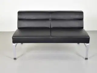 Kinnarps wilson 2-personers sofa i sort læder