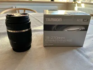 Tamron Objektiv 18-270 (til Canon, perfekt)