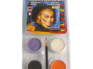 Eulenspiegel Ansigtsmaling - sminkesæt, halloween heks, ass. farver, 1 sæt