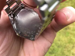 Seiko Quartz 35mm unisexur sølvlænke 