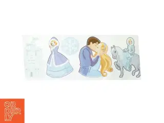 Wall stickers med prinsesse tema 5 ark (str. 70 x 24 cm)