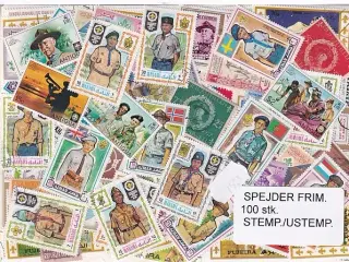 Spejder på Frimærker. St/ust. 100 stk.