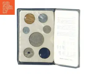 Dansk møntsæt i etui