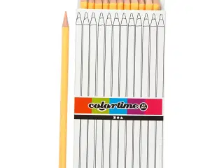 Colortime Farveblyanter, L: 17 cm, mine 3 mm, lys pudder, 12stk./ 1 pk.