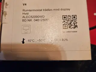 Altech trådløs rumtermostat med display til V4 IP,