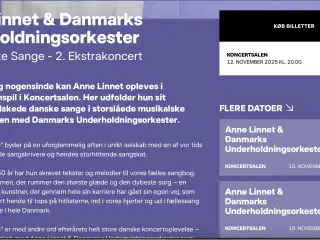 Billet Anne Linnet og DR orkester Kbh 16 november