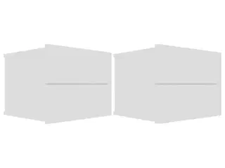 Sengeskabe 2 stk. 40x30x30 cm spånplade hvid