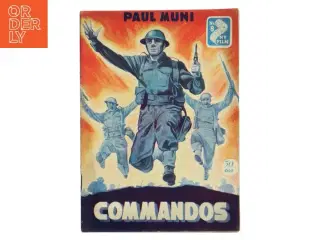 “Commandos” med Paul Muni, vintage filmroman.