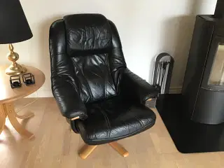 2 stk læder lænestole 