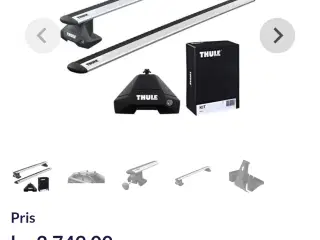 Thule tagboks, Volvo V60 tagbøjler