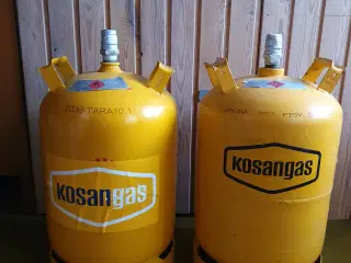 2 stk. blomberede Kosangasflasker - 11 kilo - pæne