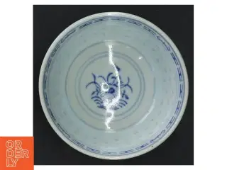 Blå og hvid porcelænsskål (str. Ø 10 cm)