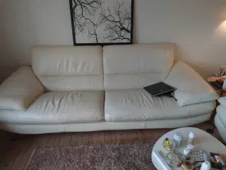 Hvid læder gruppe sofaer 