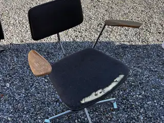 Kontorstol retro med træarmlæn