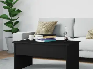 Sofabord 80x50,5x41,5 cm konstrueret træ sort