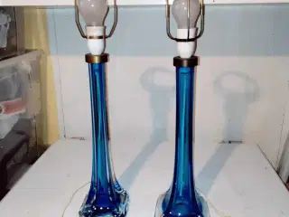 2 super fede blå lamper