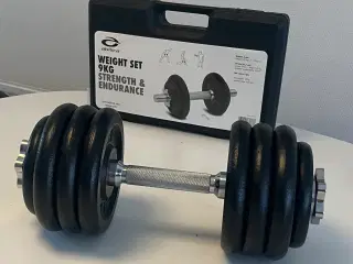 Helt nye 2x Håndvægte justerbare 9 kg
