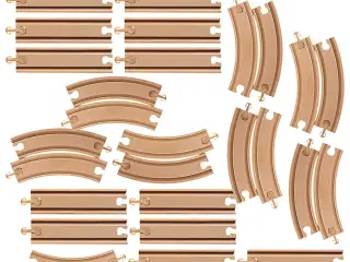 VIGA Togskinner, lige og kurvet, 32 stk./ 1 sæt