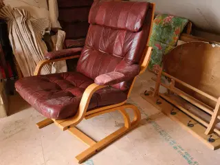 Retro lænestole i læder 