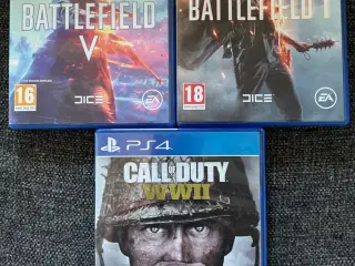 Battlefield 1, V & Call of Duty: WW2