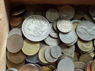Lot GL mønter med mm. Uden kasse