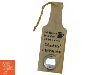 Flaskeåbner med sjov tekst (str. 20x7 cm)