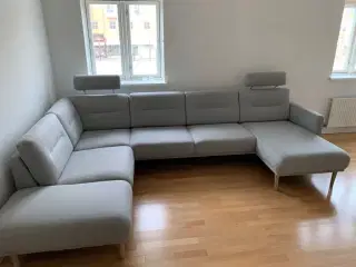Hjørne sofa med chaiselong 2 Nakkestøtte
