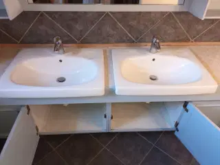 Porcelænshåndvaske til indbygning i bordplade 