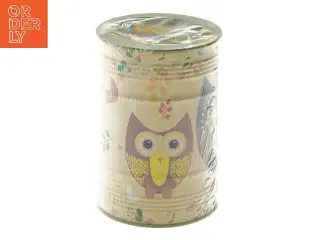 Sparebøsse med uglemotiv (str. 12,5x9 cm)