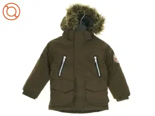 Varm Parka Vinter jakke med aftagelig hætte og pelskant (str. 86 cm)