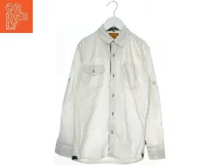 Hvid skjorte med lommer (str. 164)