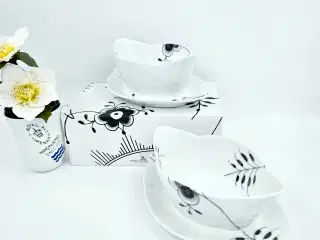 Sort Mega Riflet Sovseskål 1 sortering Porcelæn 
