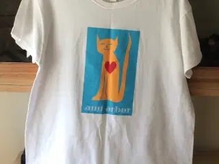 T-shirt med kattetryk