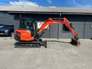 Kubota Kx042-4 Hydraulisk fæste med kipbar planerskovl Kun kørt 1382T