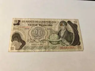 20 Pesos Oro Colombia 1982