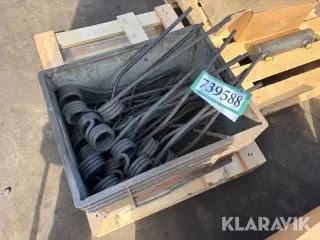 Rivetænder Granit 18 styk