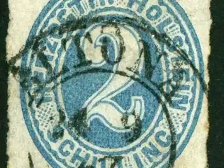 Altona 1867. 2 Schilling blå