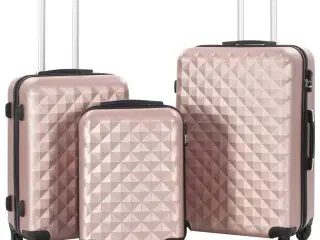 Kuffertsæt i 3 dele hardcase rosenguld ABS