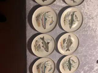 10 stk. fiske/sildetallerkner