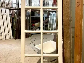 Fine 8-ruders vinduesrammer m. blæst glas