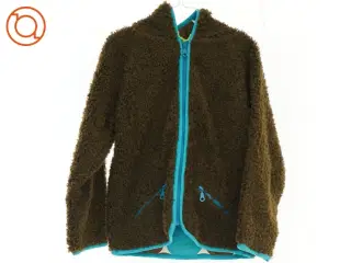 Fleece med hætte (str. 128 cm)