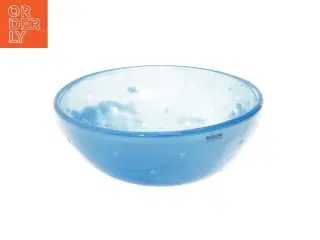 Blå glas skål fra Bülow (str. Ø 18,5 cm)