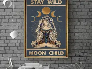 * Lærredsmaleri; Stay Wild - Moon Child