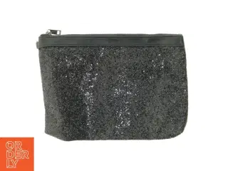 Sort kosmetikpung med glimmer fra Esmara (str. 31x22 cm)