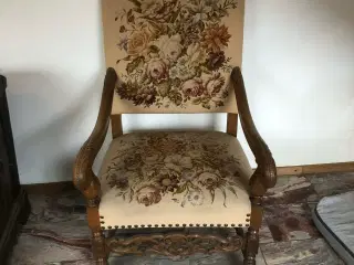 kongestol med broderi